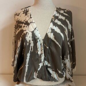 Young Fabulous & Broke Cream and Brown Blouse